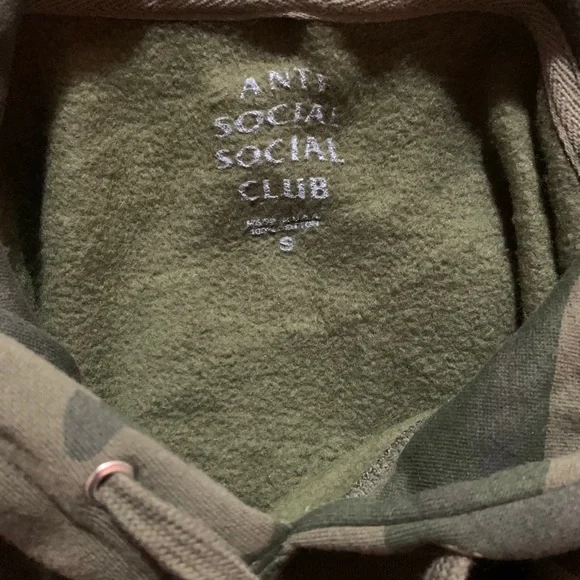 Anti Social Social Club Camouflage Hoodie - Picture 3 of 5